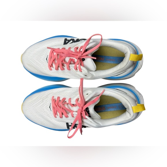 Hoka Bondi 8 Running Shoes in Blanc De Blanc/Swim Day Size 9.5 Women's - Picture 6 of 8